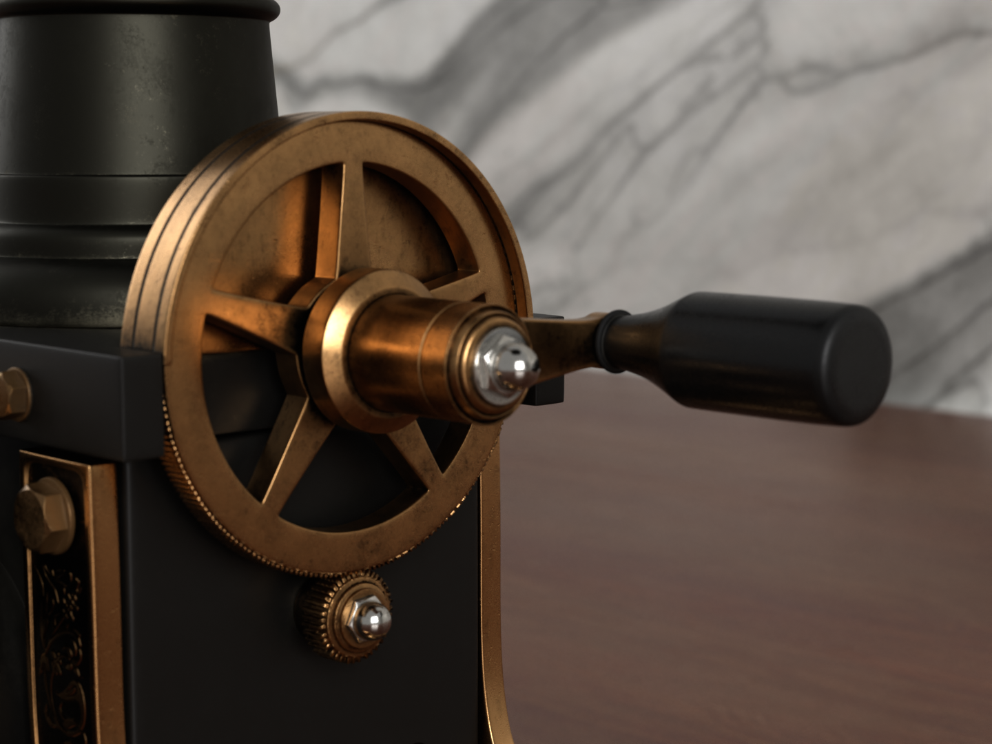 Antique rotary phone 3D model