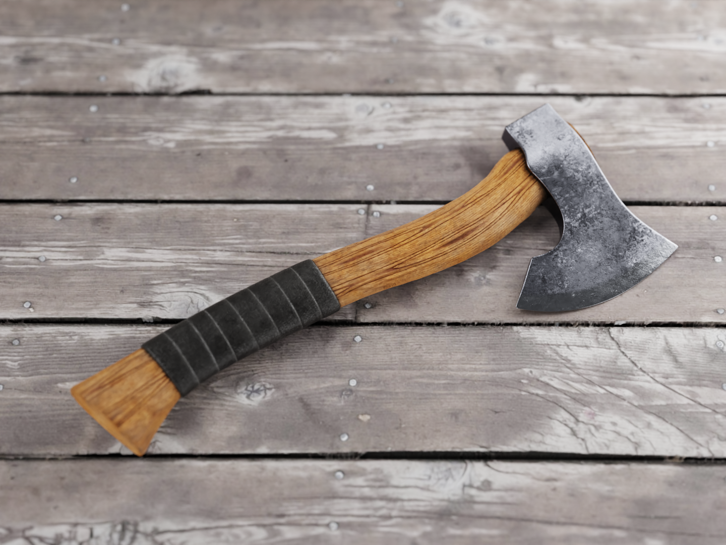 Axe worn 3D model