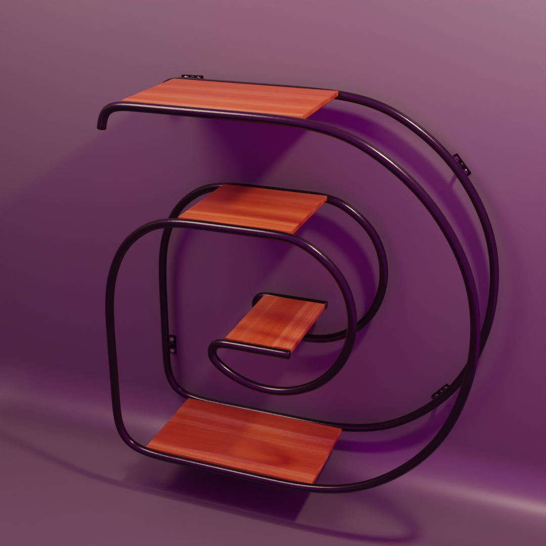 Wall mounted shelf 3D model