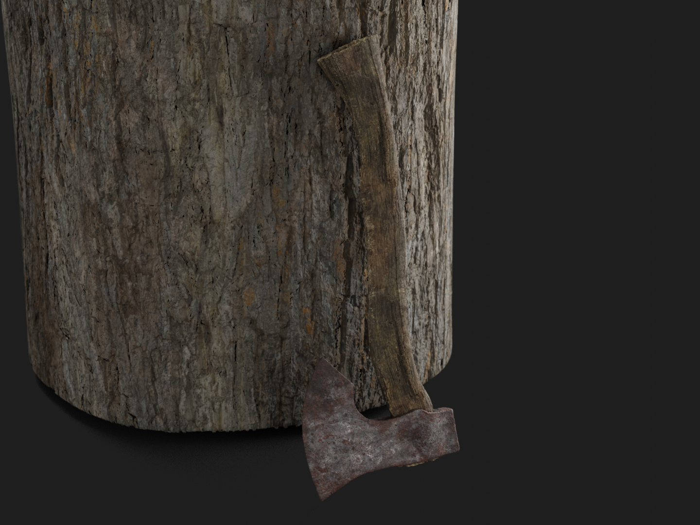 Axe old rusty 3D model