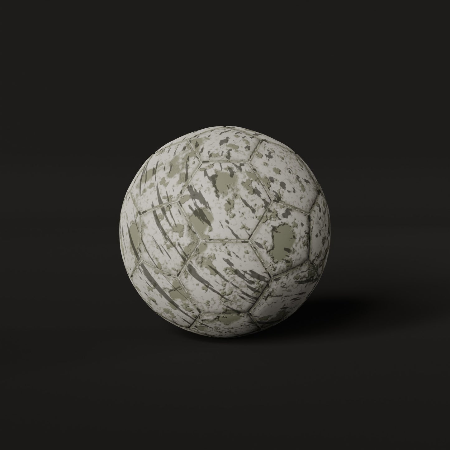 Worn football 3D model