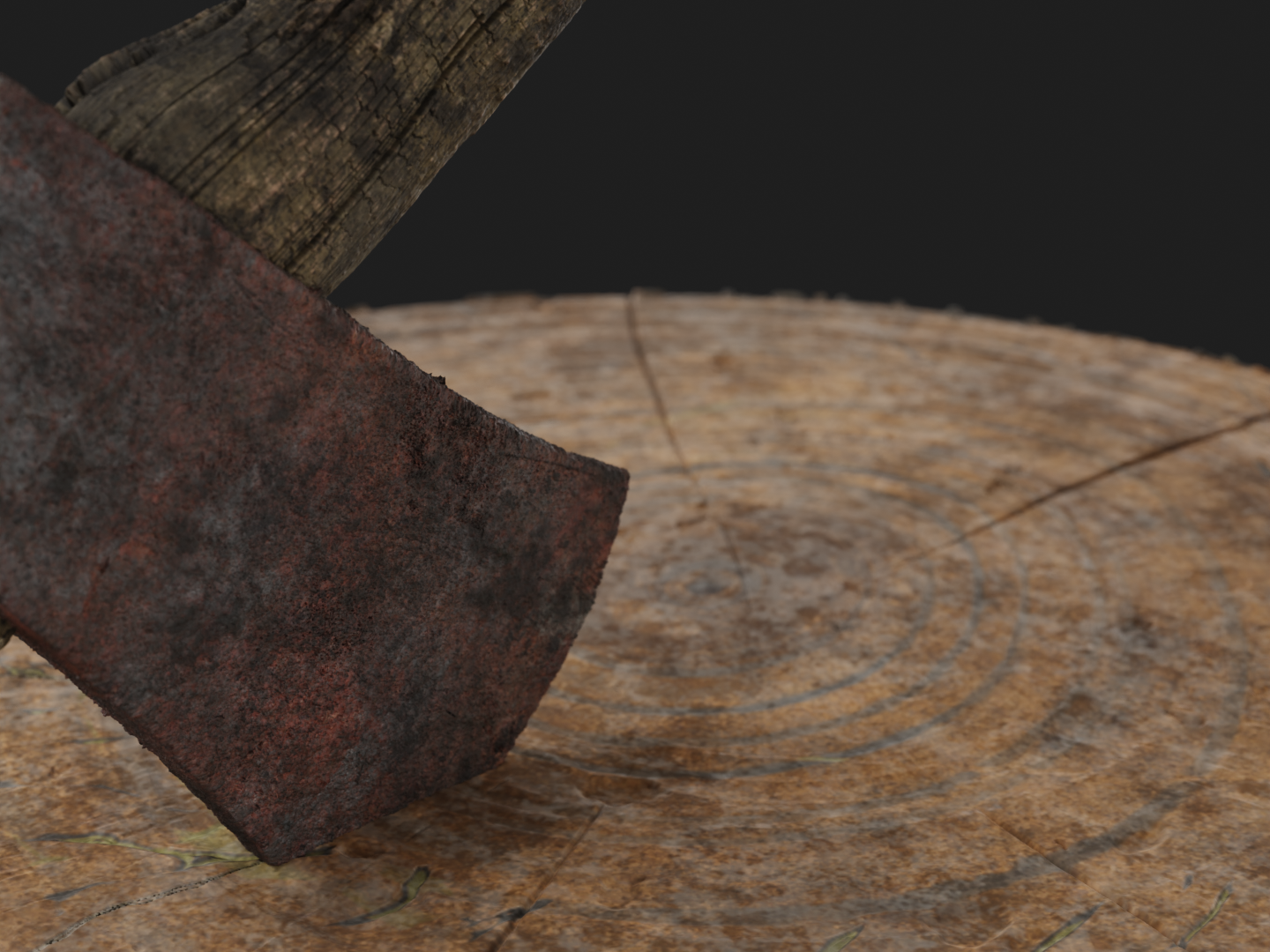 Axe old rusty 3D model