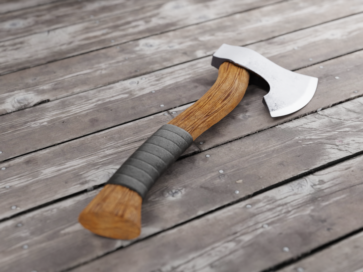 Axe worn 3D model