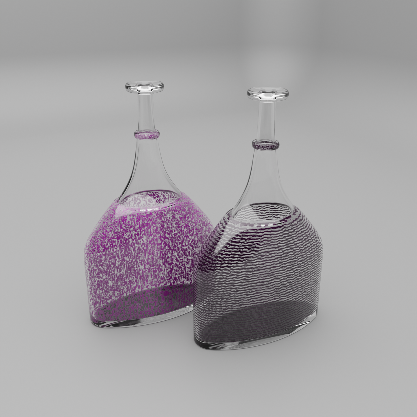 Decorative glass vase 3D model