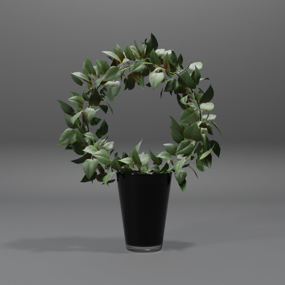 Circular Pot plant 3D model