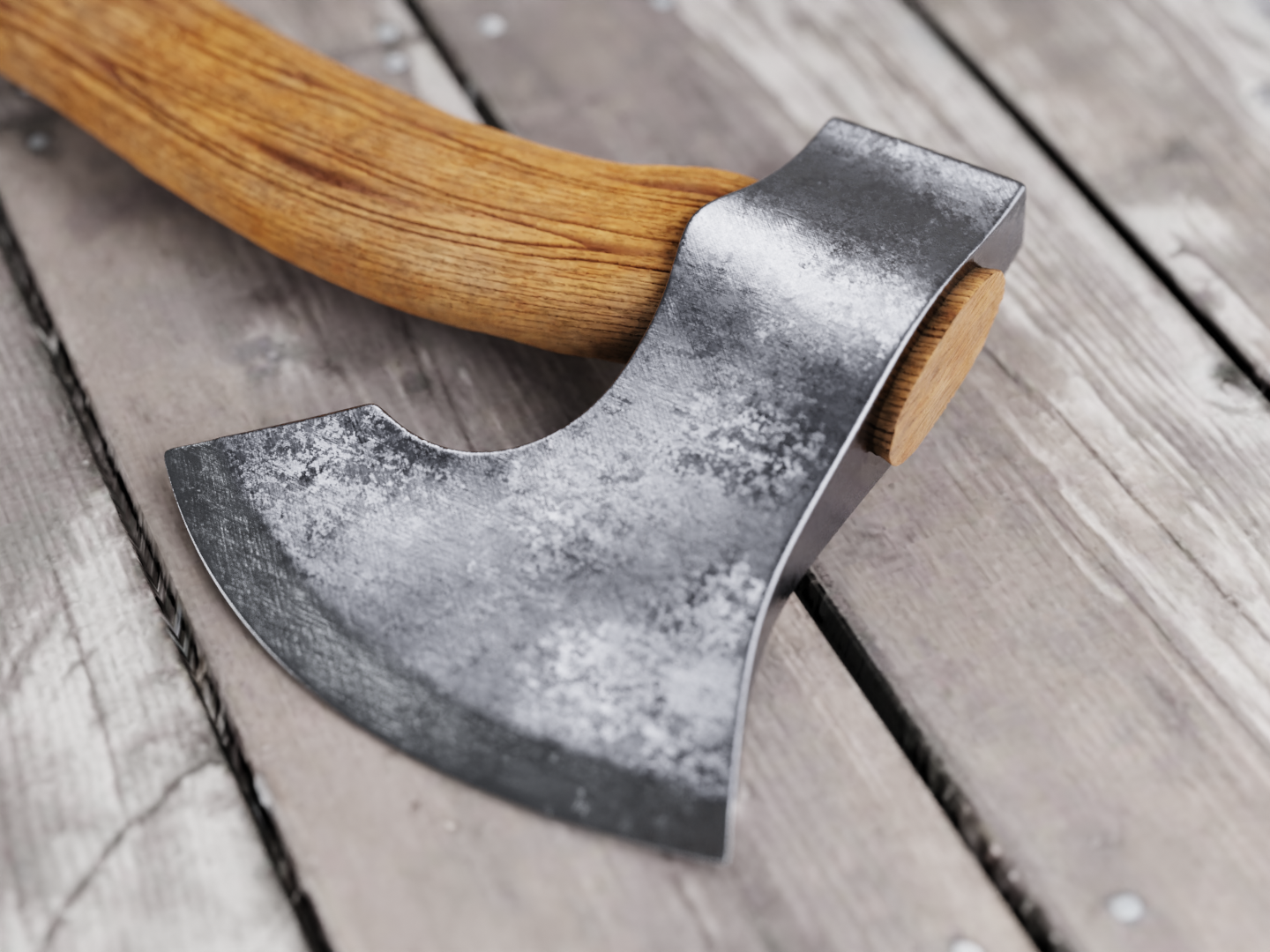 Axe worn 3D model