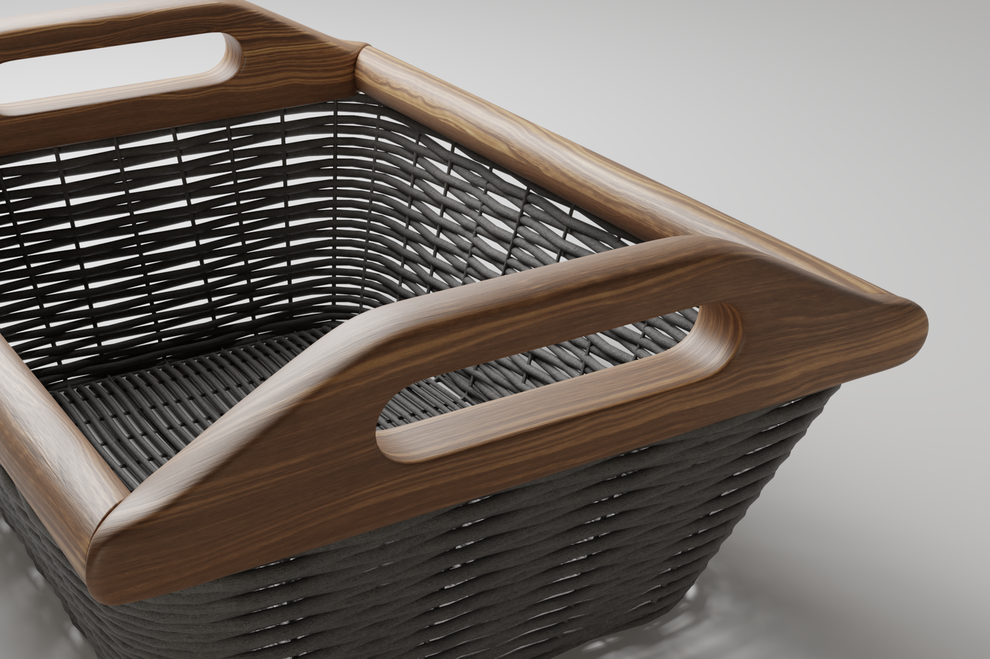Wicker basket 3D model