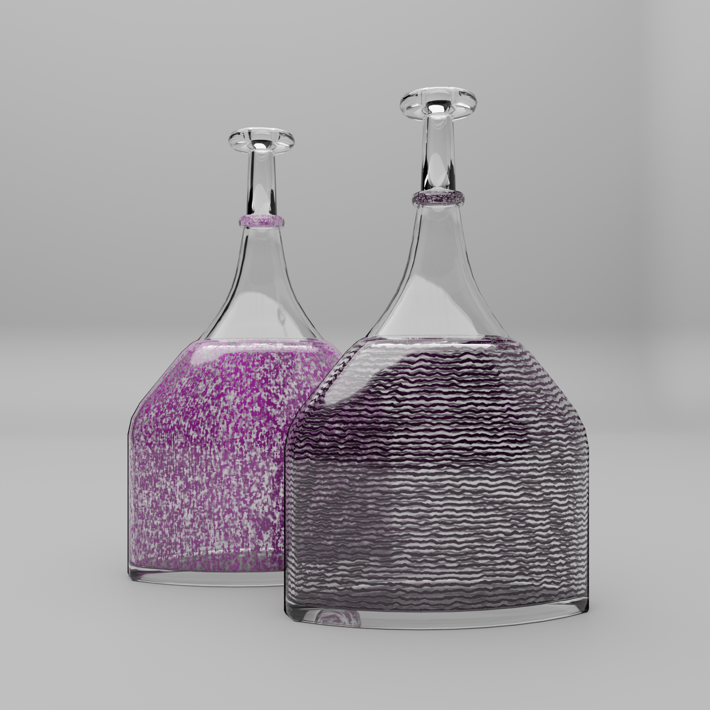 Decorative glass vase 3D model