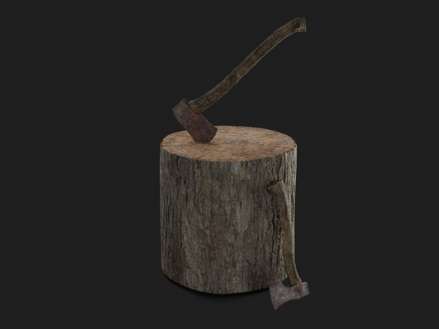 Axe old rusty 3D model