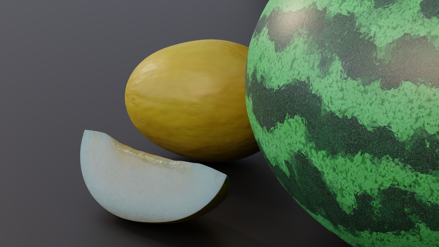 Melon set Canary 3D model