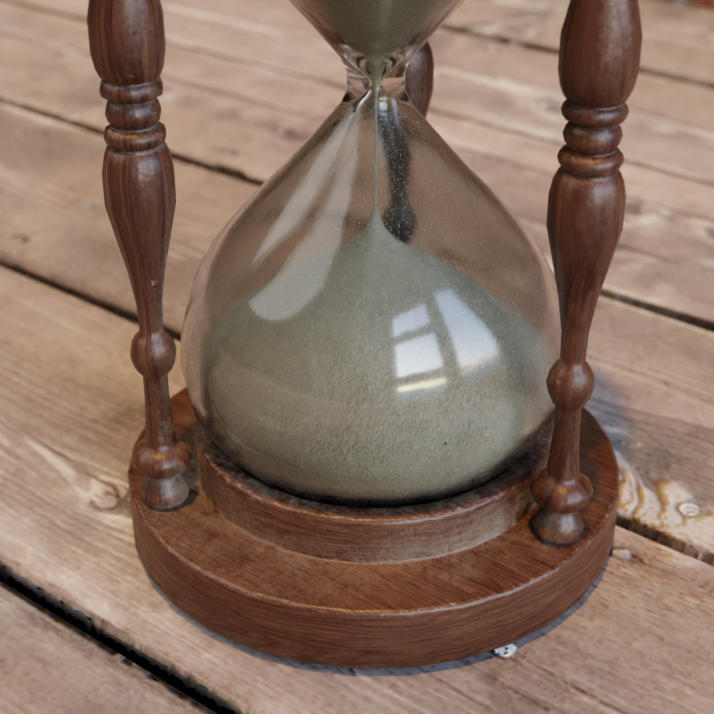 Hourglass old worn 3D model
