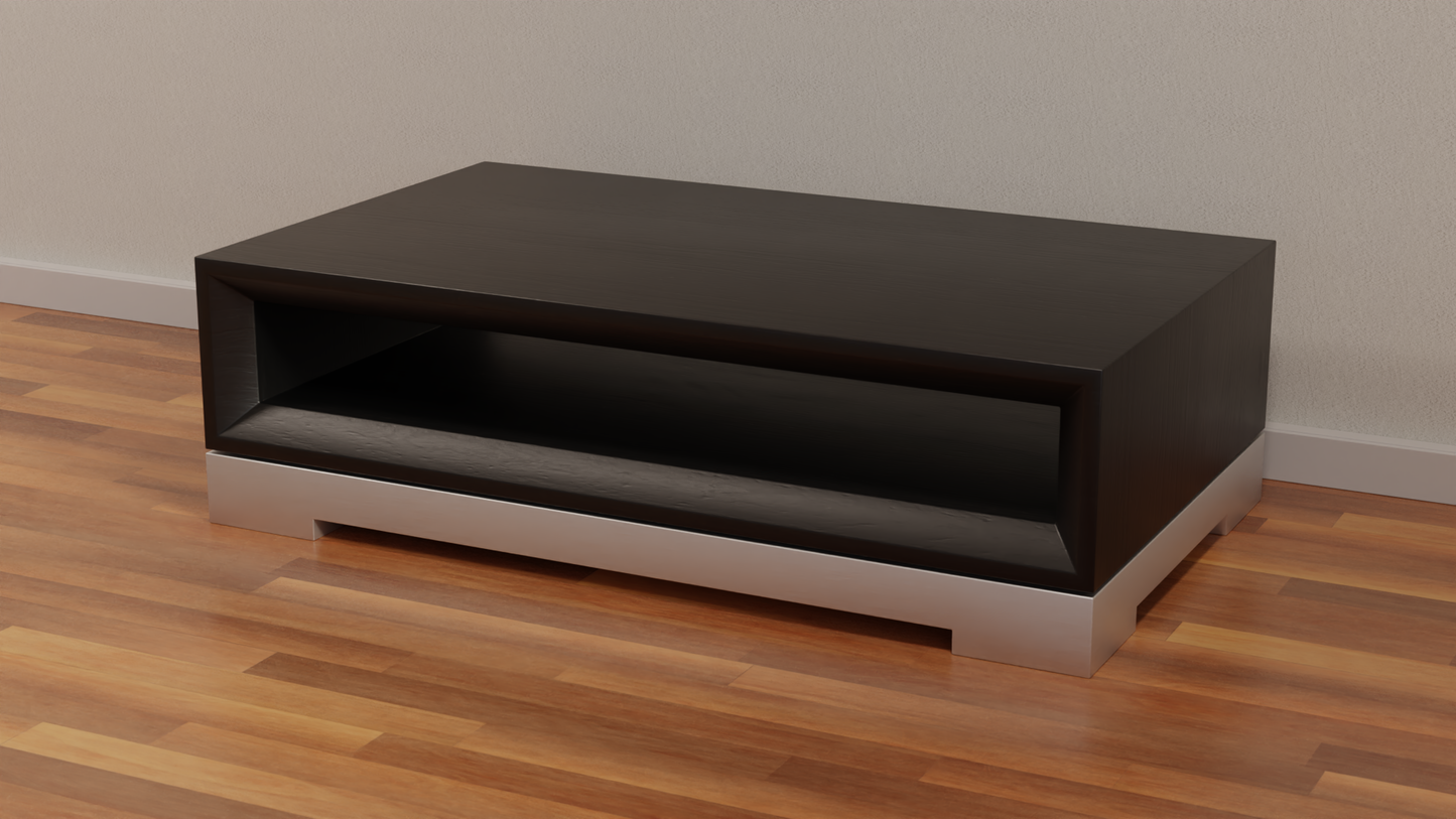 Sofa table brushed metal 3D model