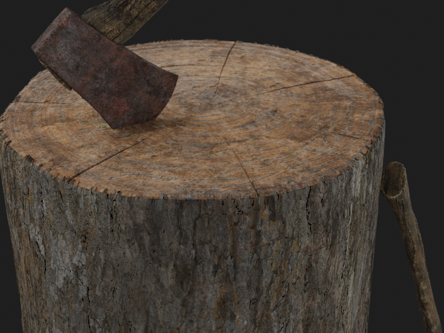 Axe old rusty 3D model