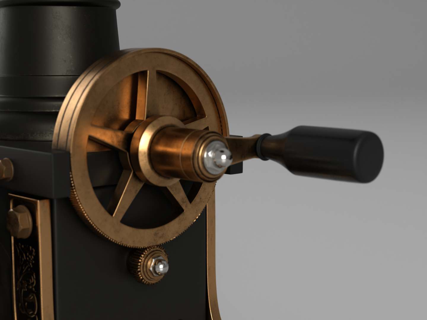 Antique rotary phone 3D model