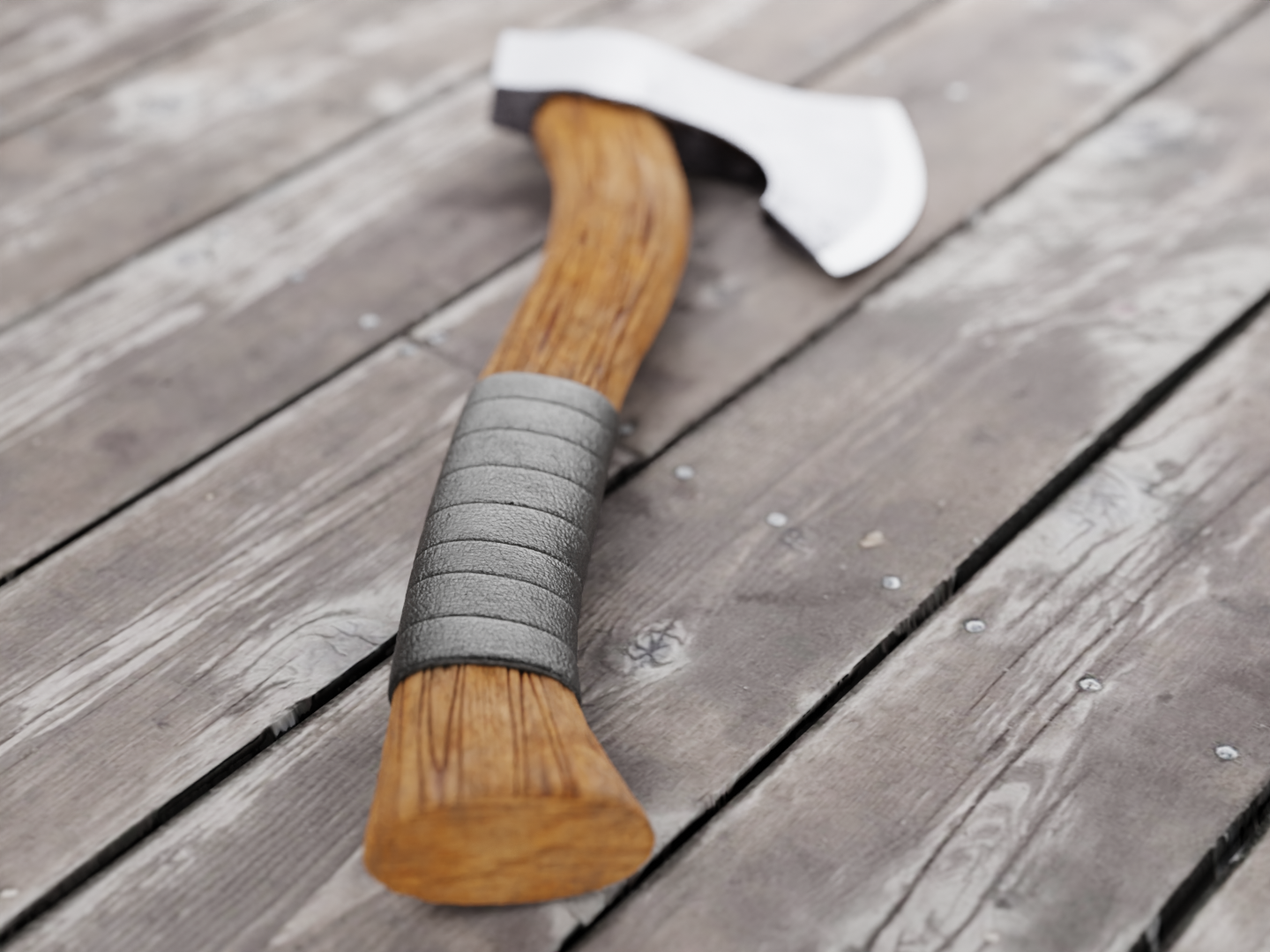 Axe worn 3D model