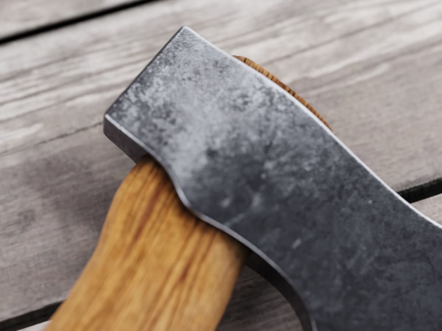 Axe worn 3D model