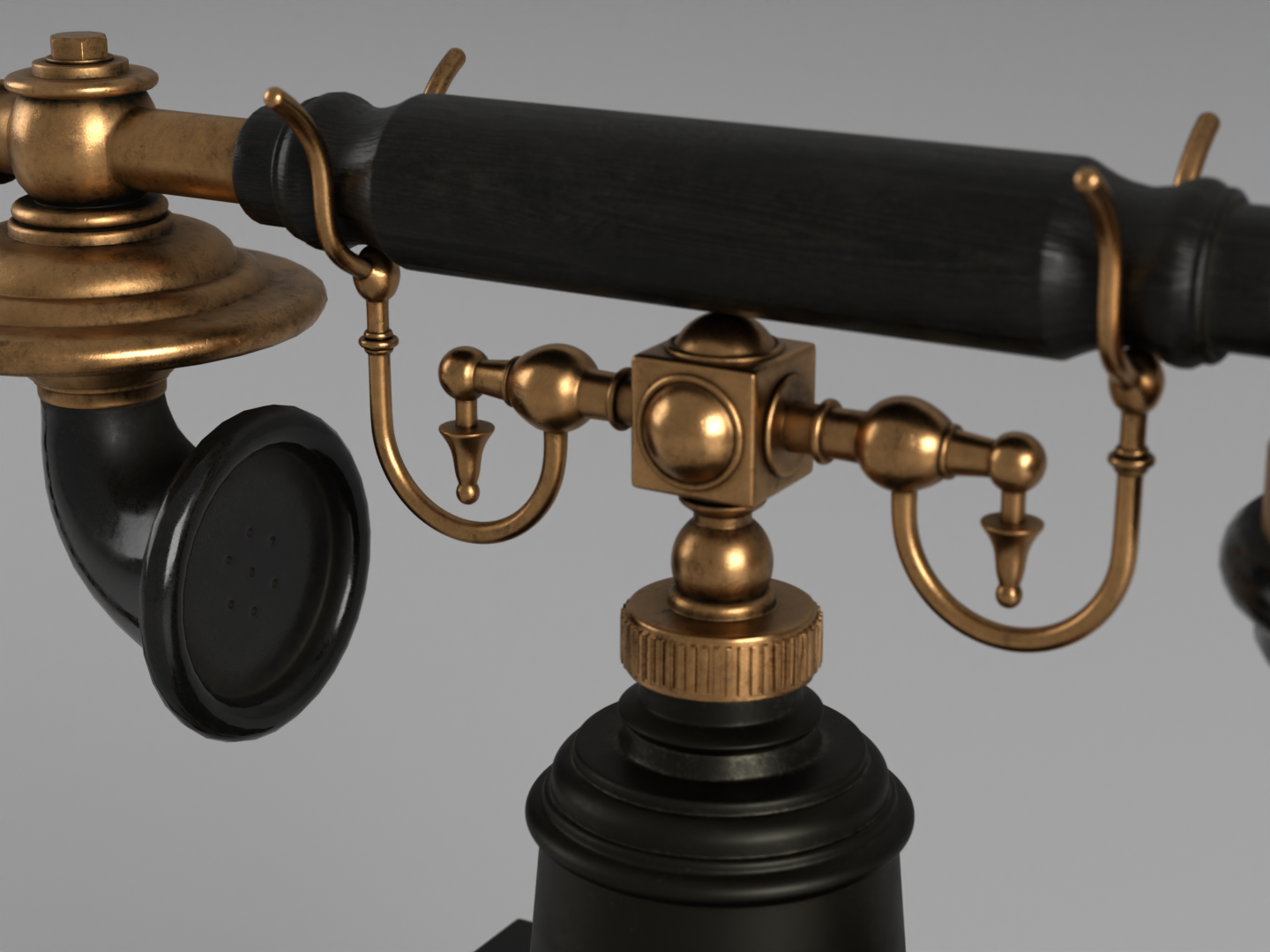 Antique rotary phone 3D model