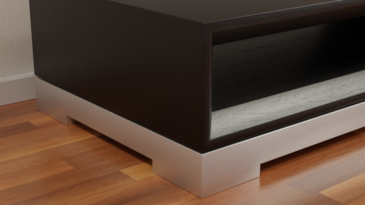 Sofa table brushed metal 3D model