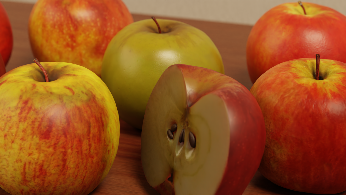 Variety of Apples 3D model