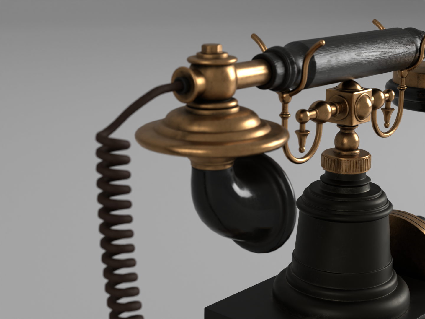 Antique rotary phone 3D model
