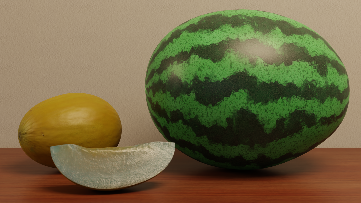 Melon set Canary 3D model