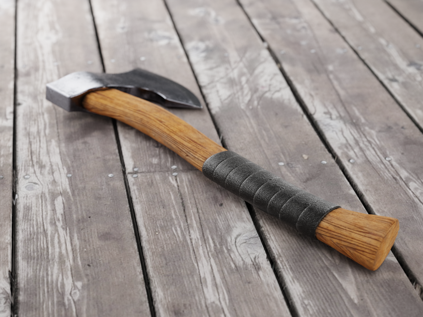 Axe worn 3D model