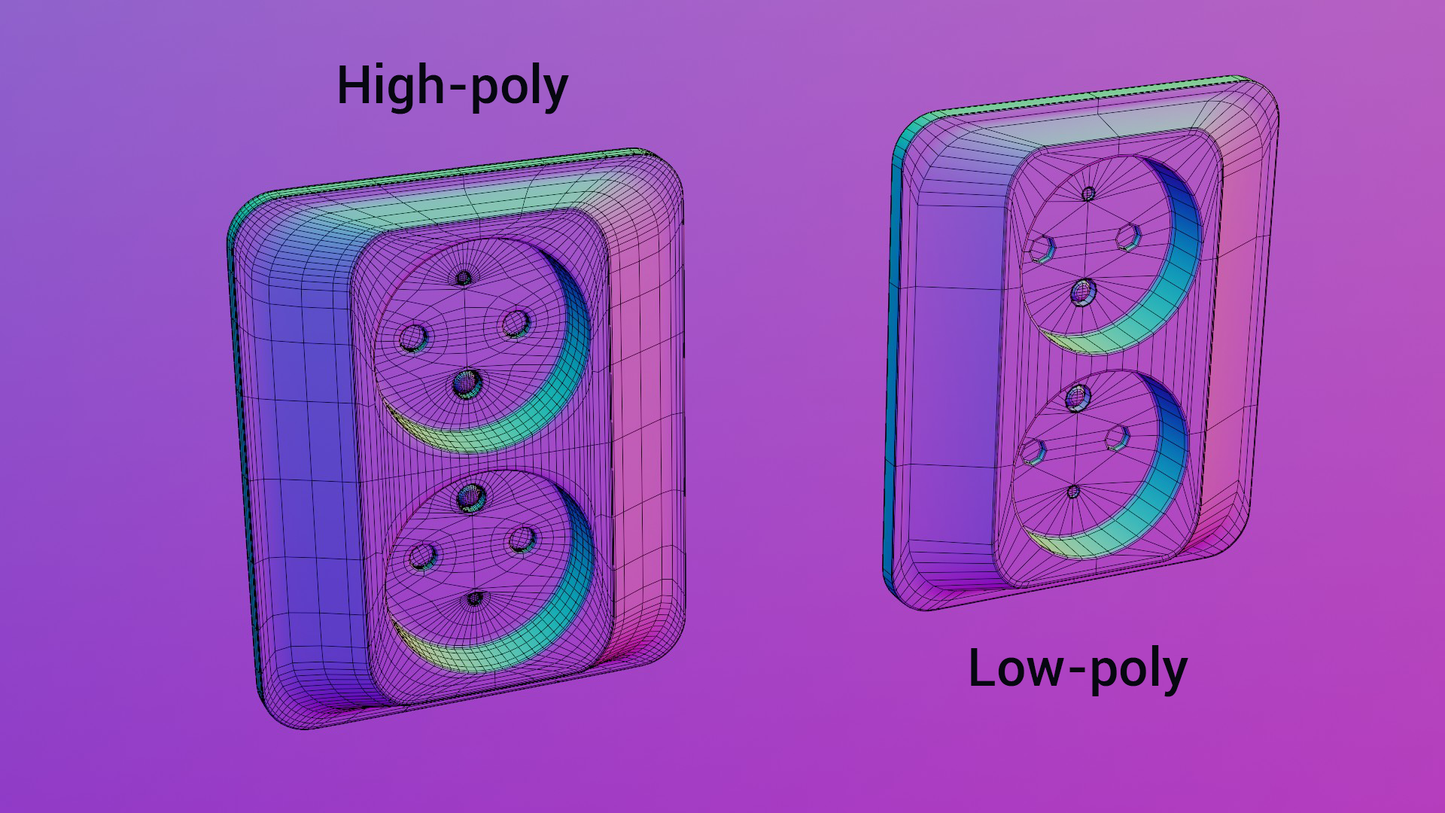 Trendy electrical socket 3D model