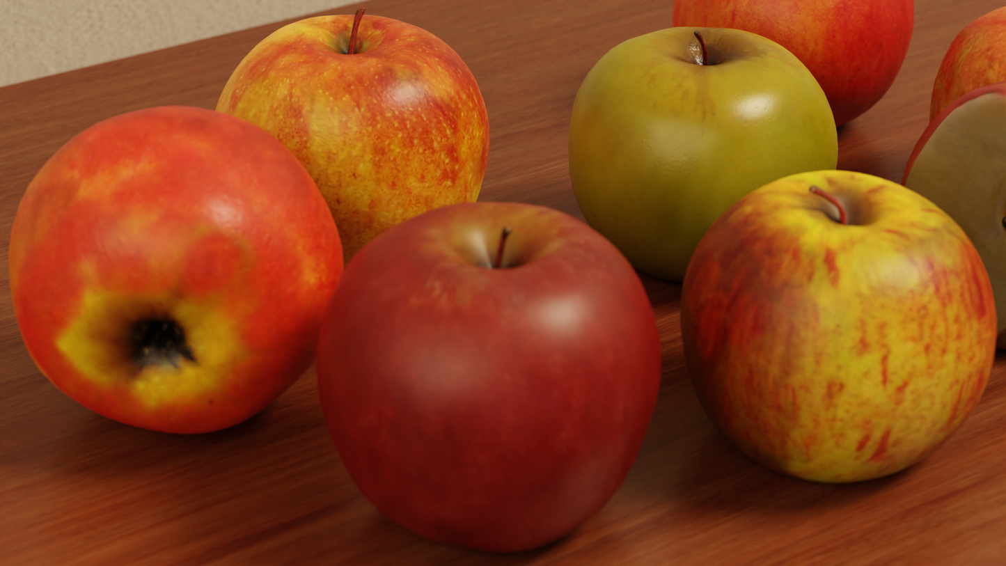 Variety of Apples 3D model