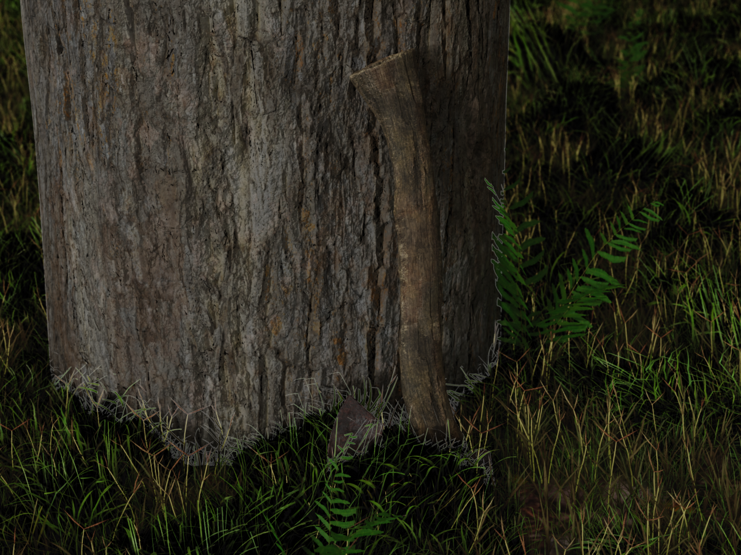 Axe old rusty 3D model