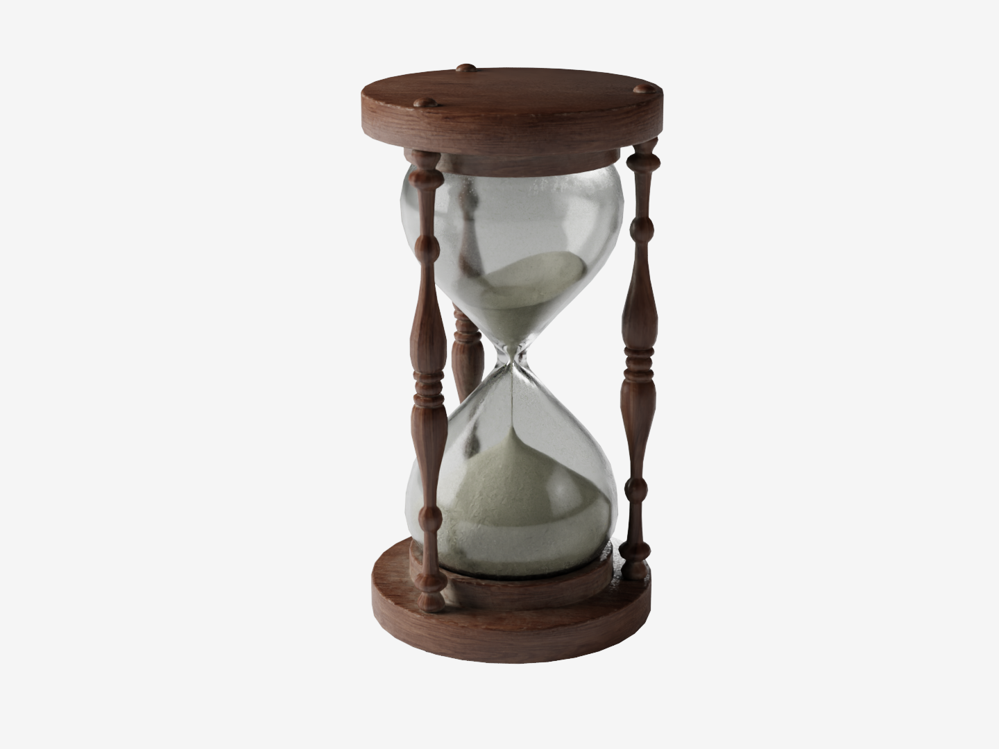 Hourglass old worn 3D model