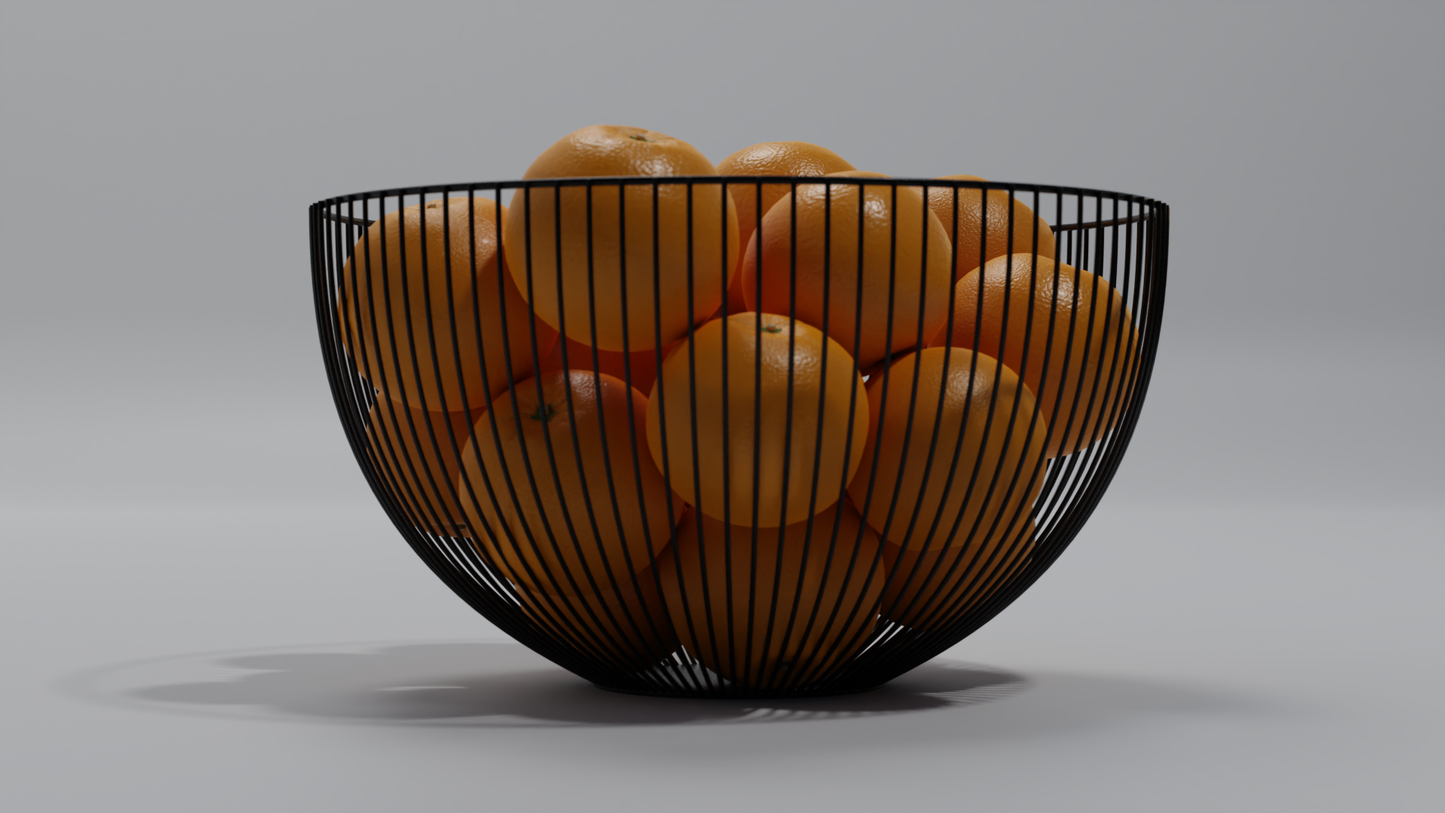 Fruit bowl Oranges 3D model