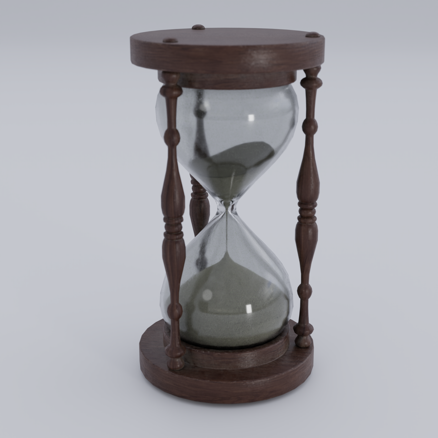 Hourglass old worn 3D model