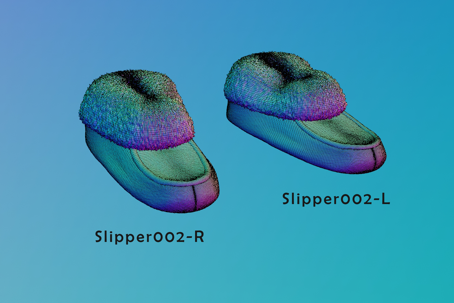 Bedroom slippers cozy 3D model
