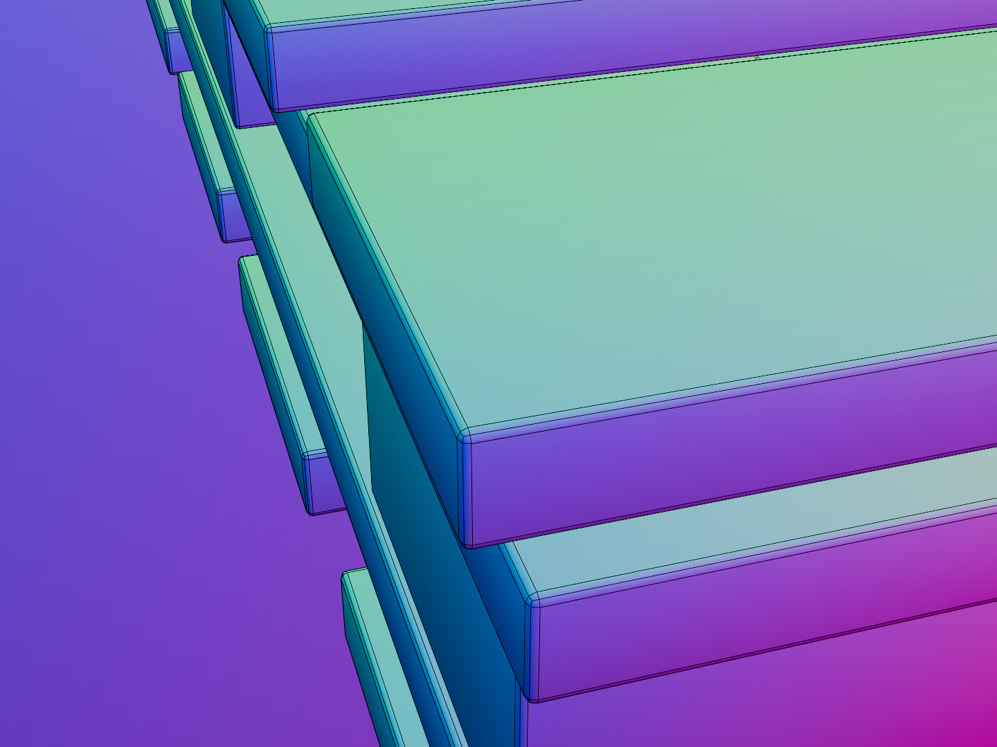 Wooden pallet set 3D model