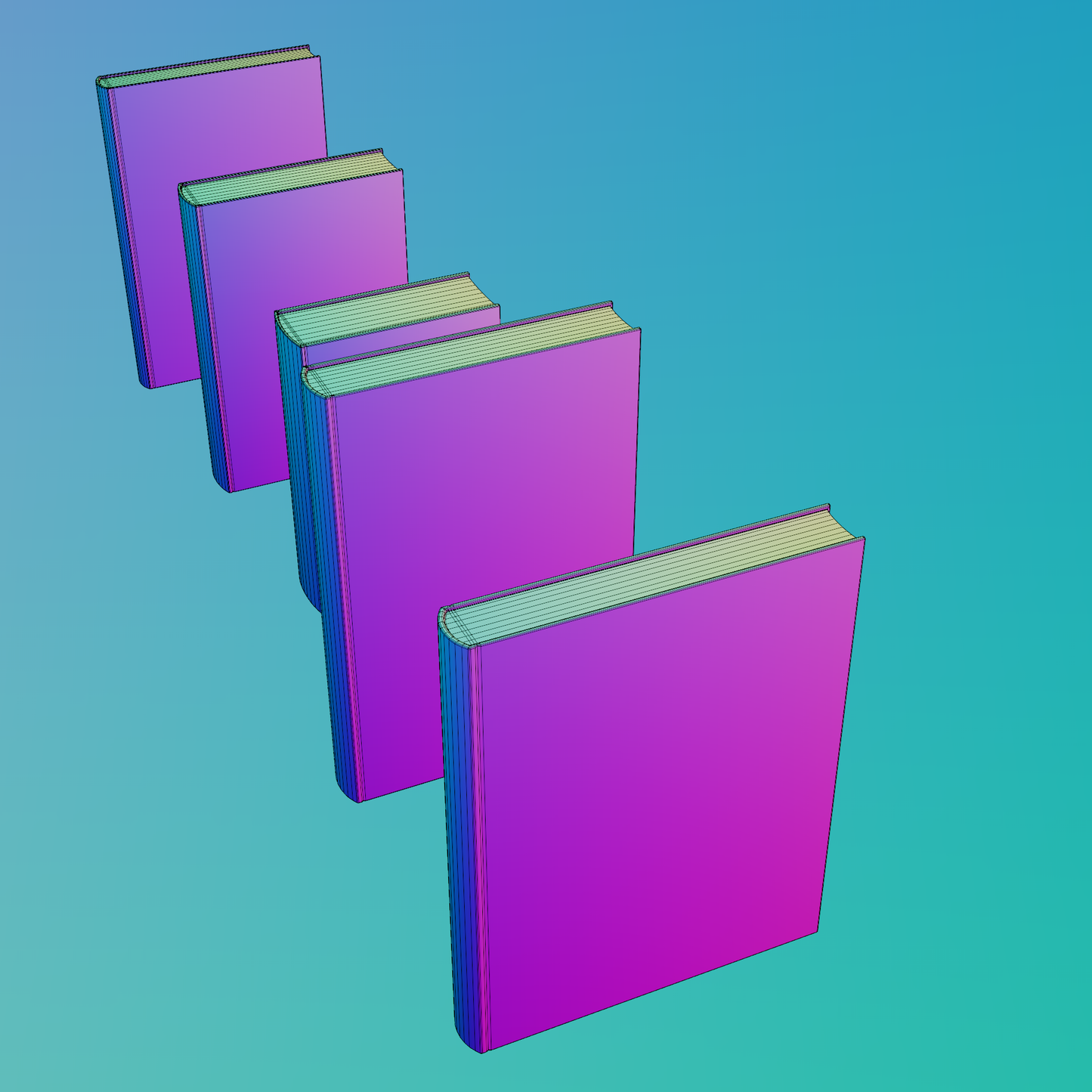 Books original set 3D model