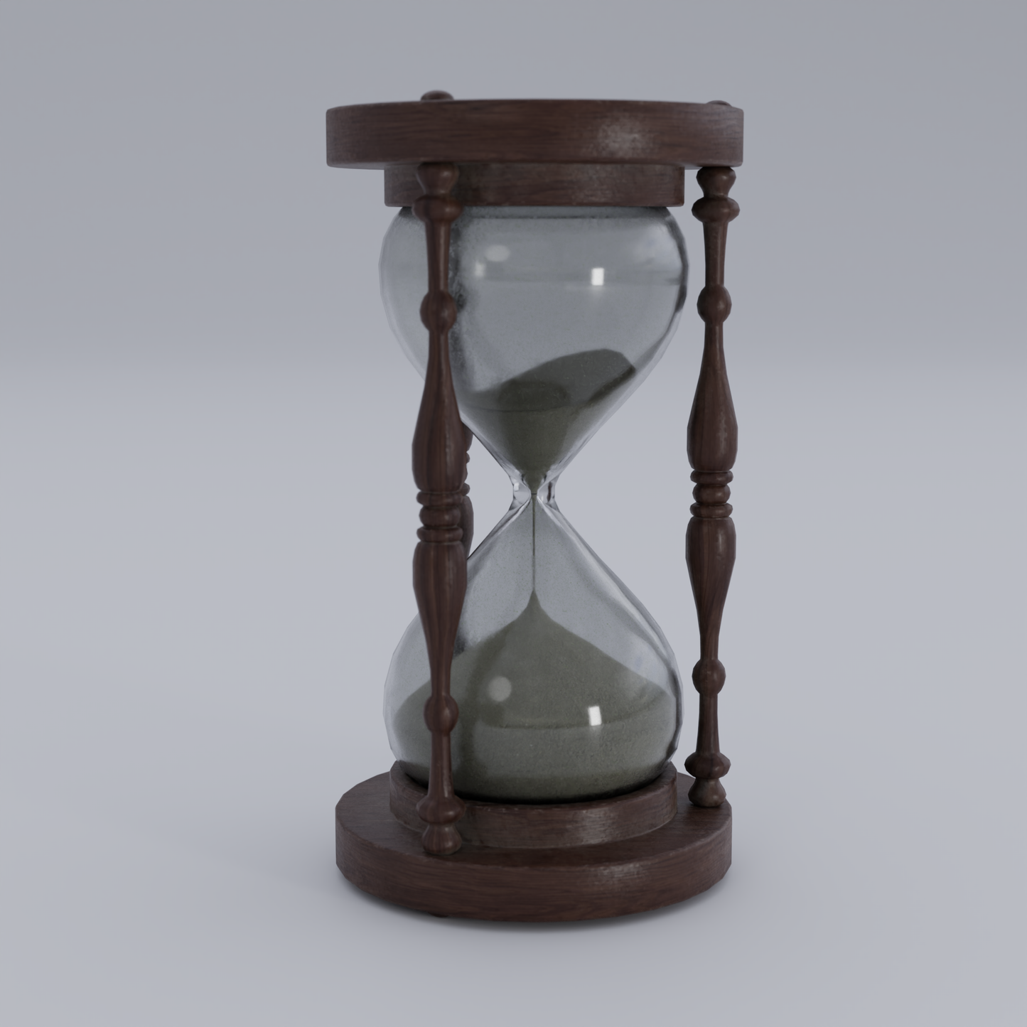 Hourglass old worn 3D model