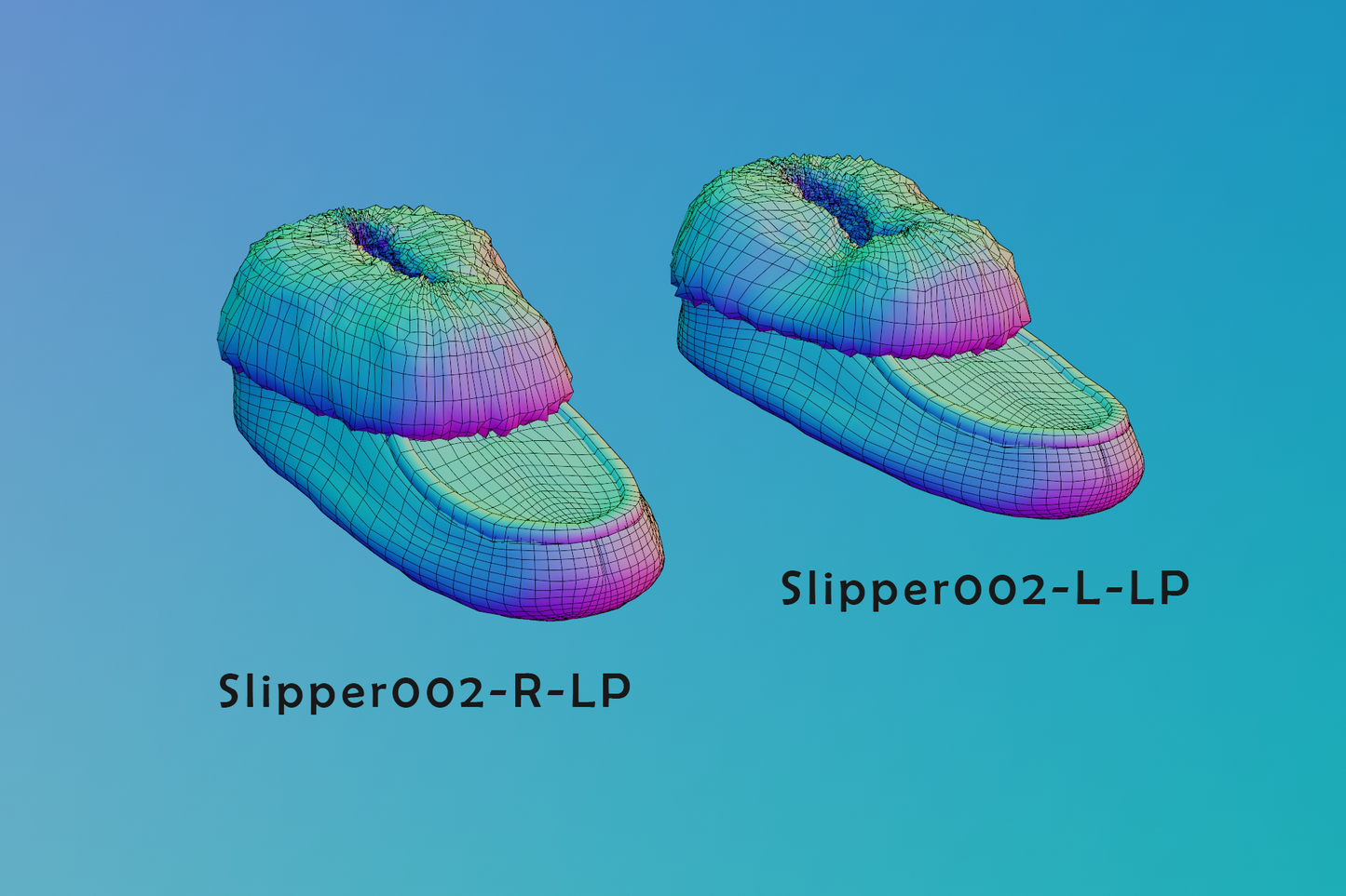 Bedroom slippers cozy 3D model