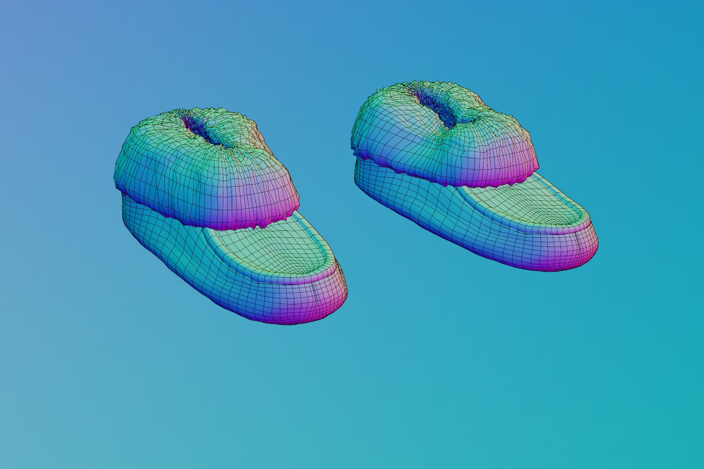 Bedroom slippers cozy 3D model