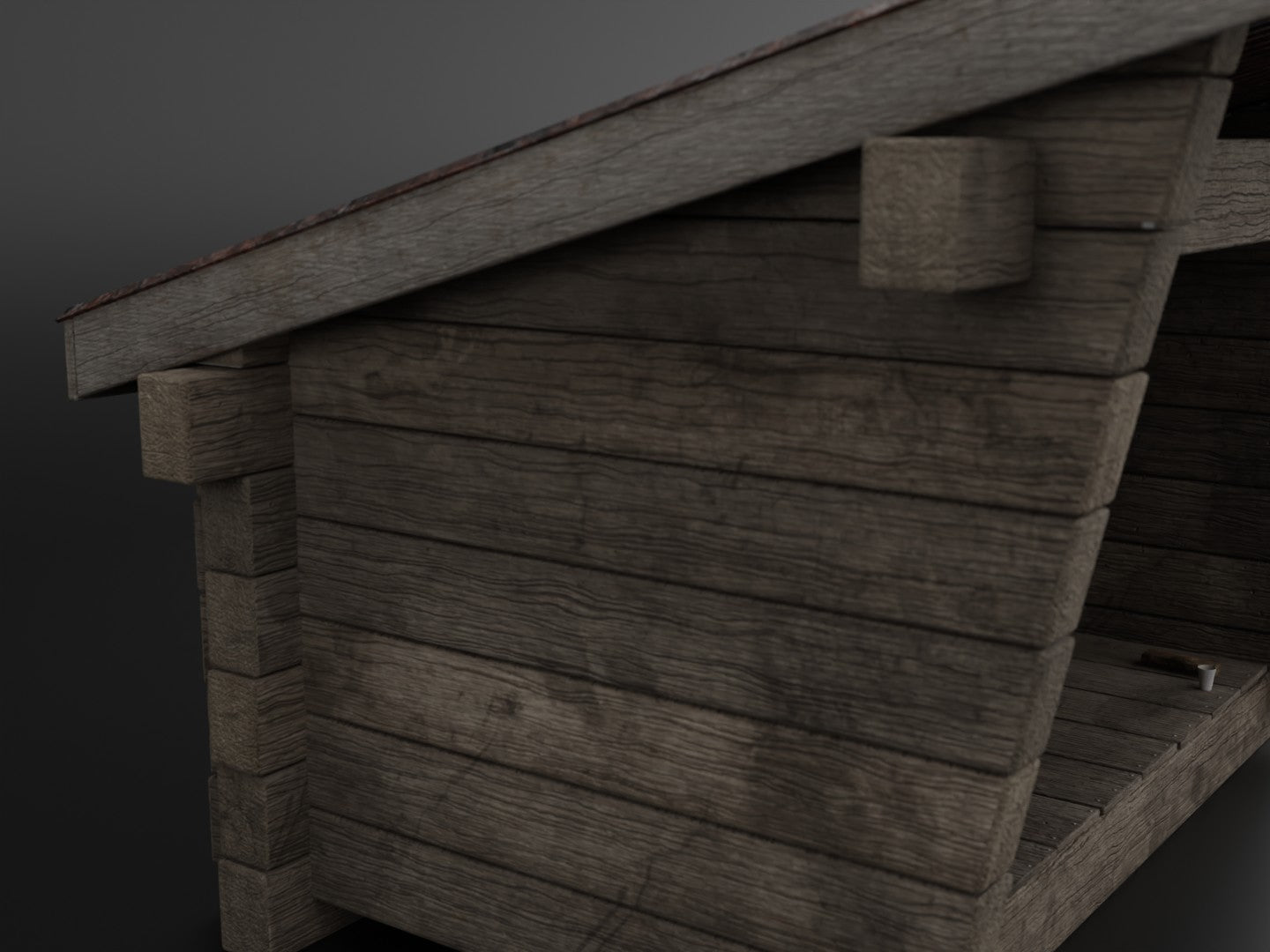 Wood shed 3D model