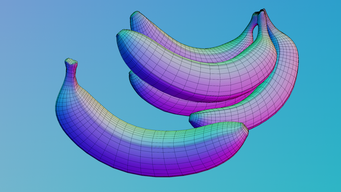 Banana bunch 3D model