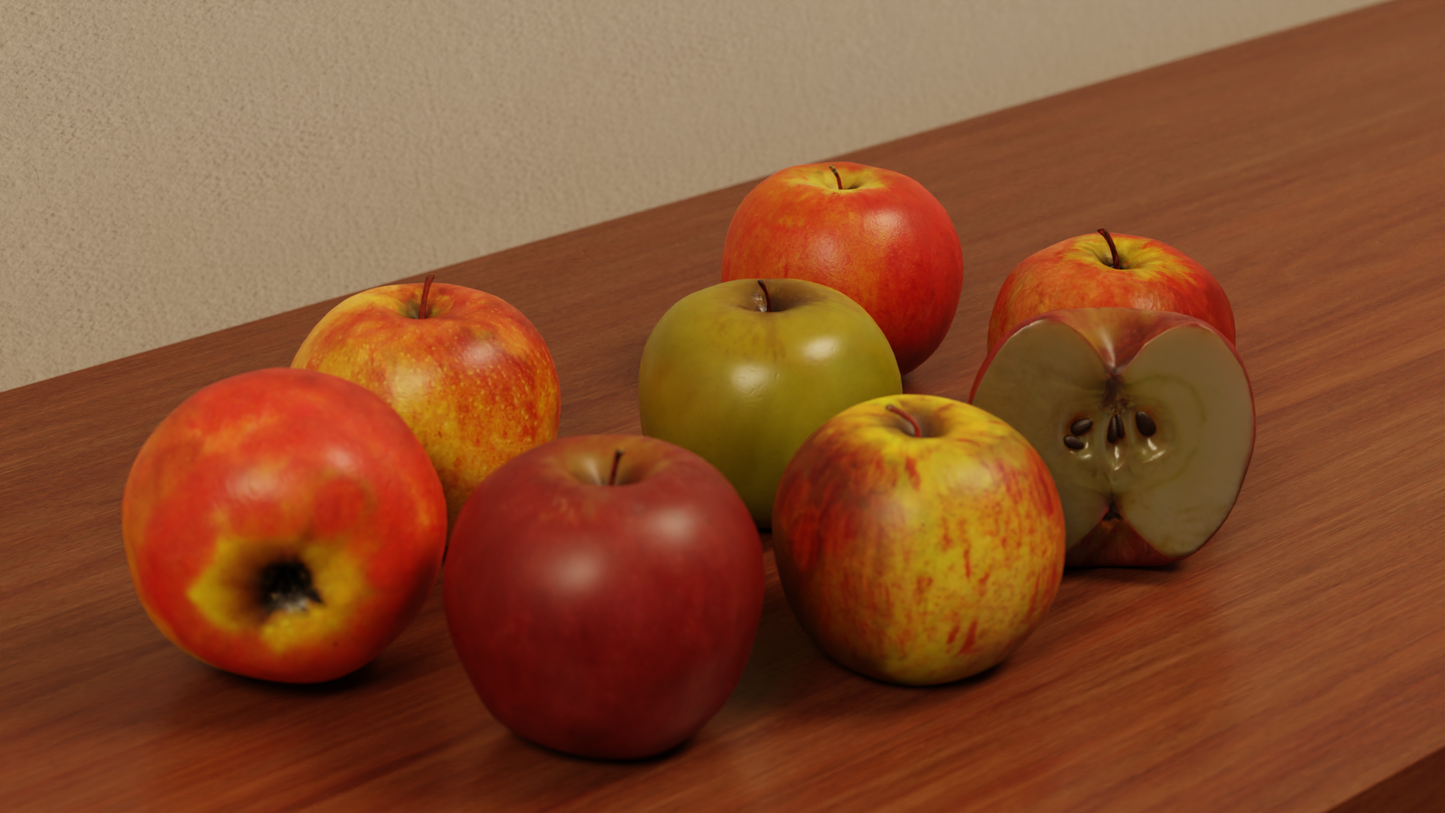 Variety of Apples 3D model
