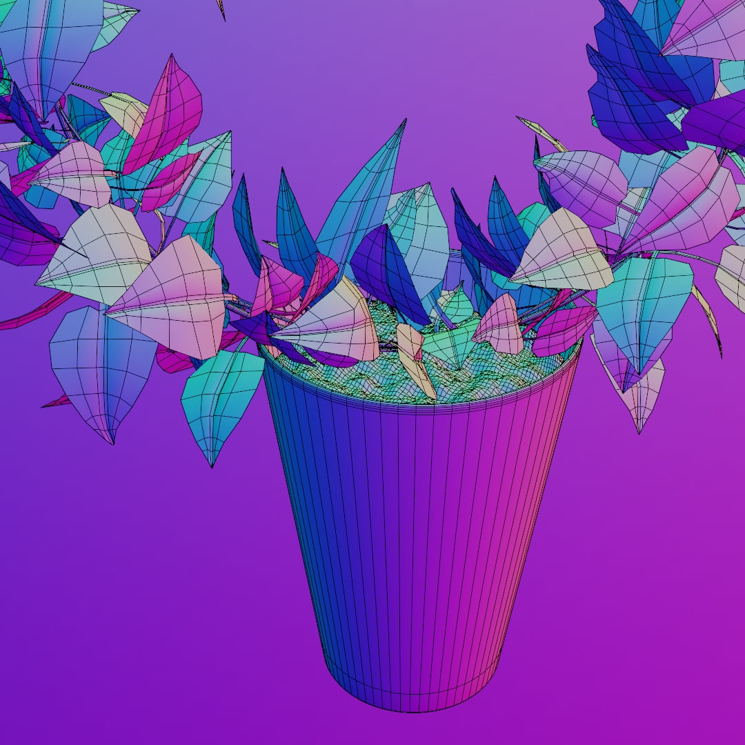 Circular Pot plant 3D model