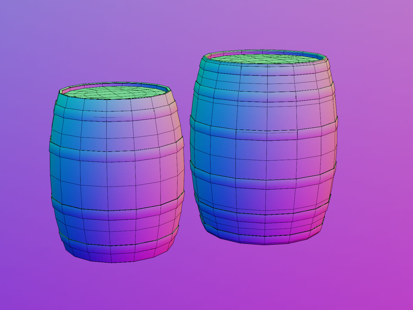Barrel wooden set