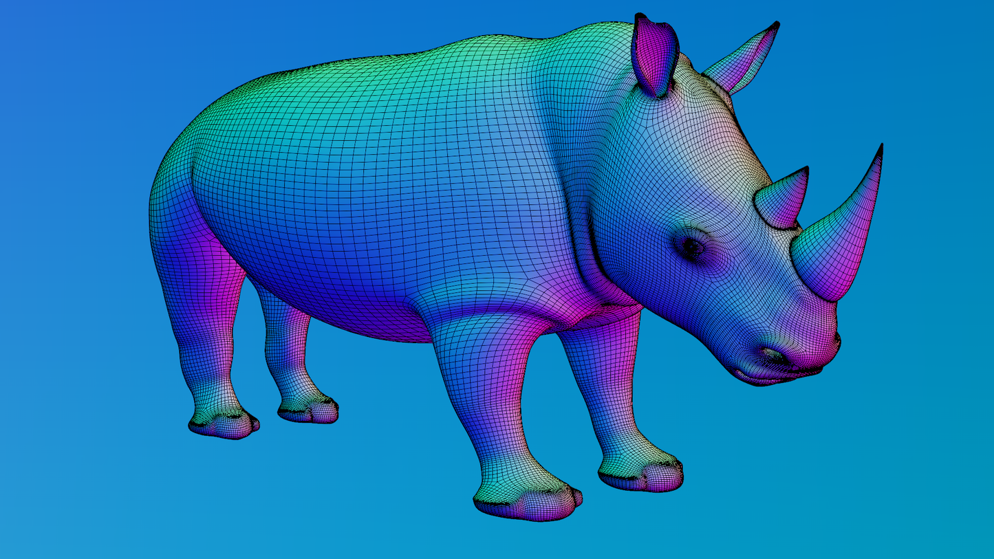 White rhino 3D model