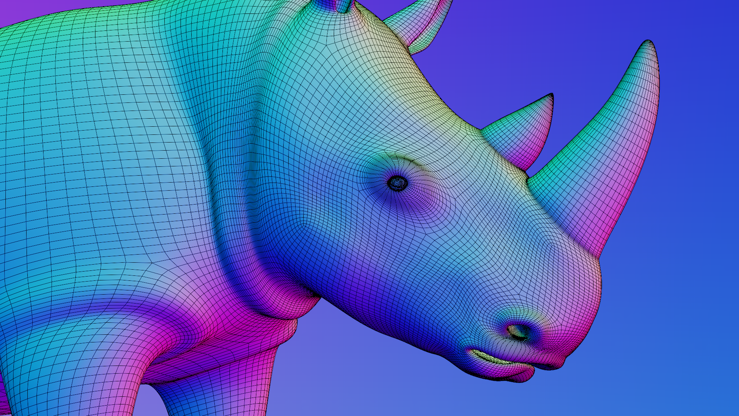 Rhino muddy 3D model