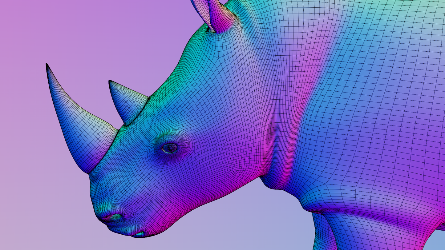White rhino 3D model