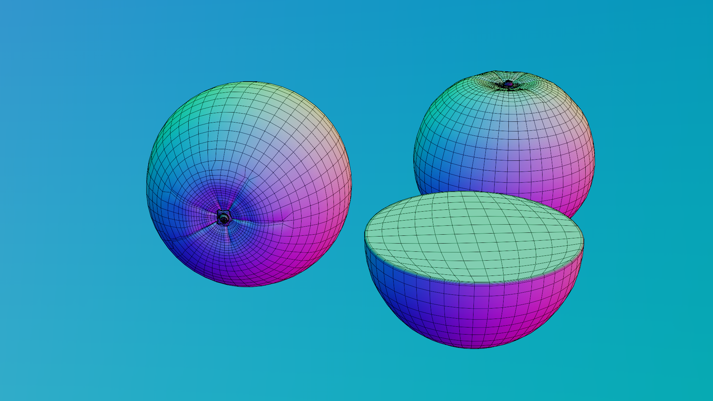 Fruit bowl Oranges 3D model