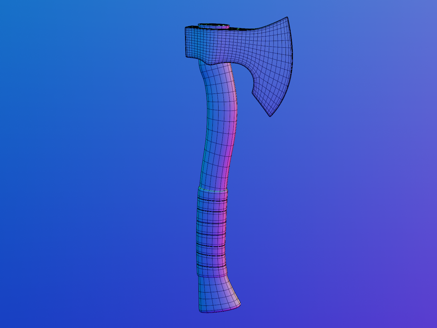 Axe worn 3D model
