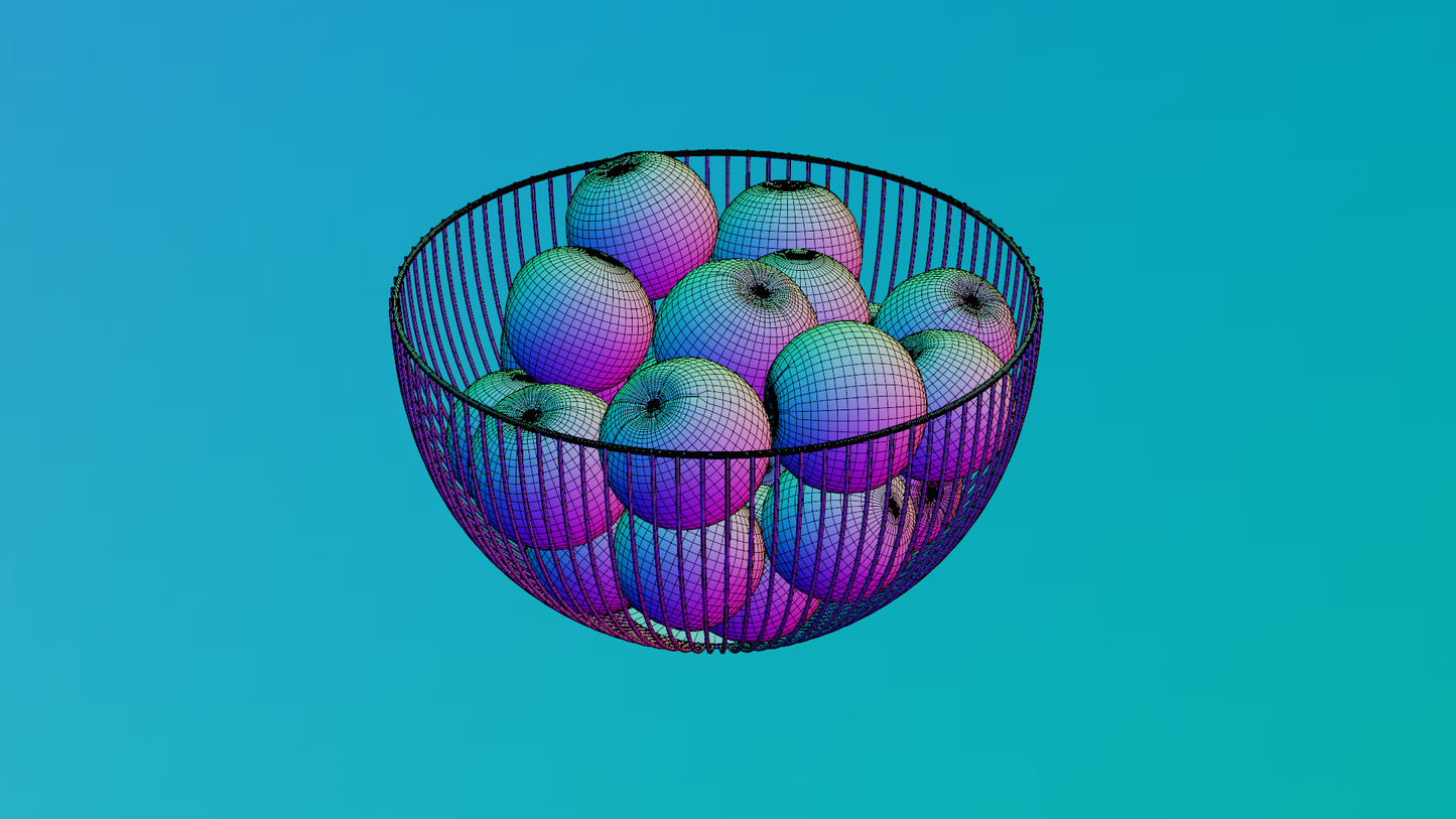 Fruit bowl Oranges 3D model