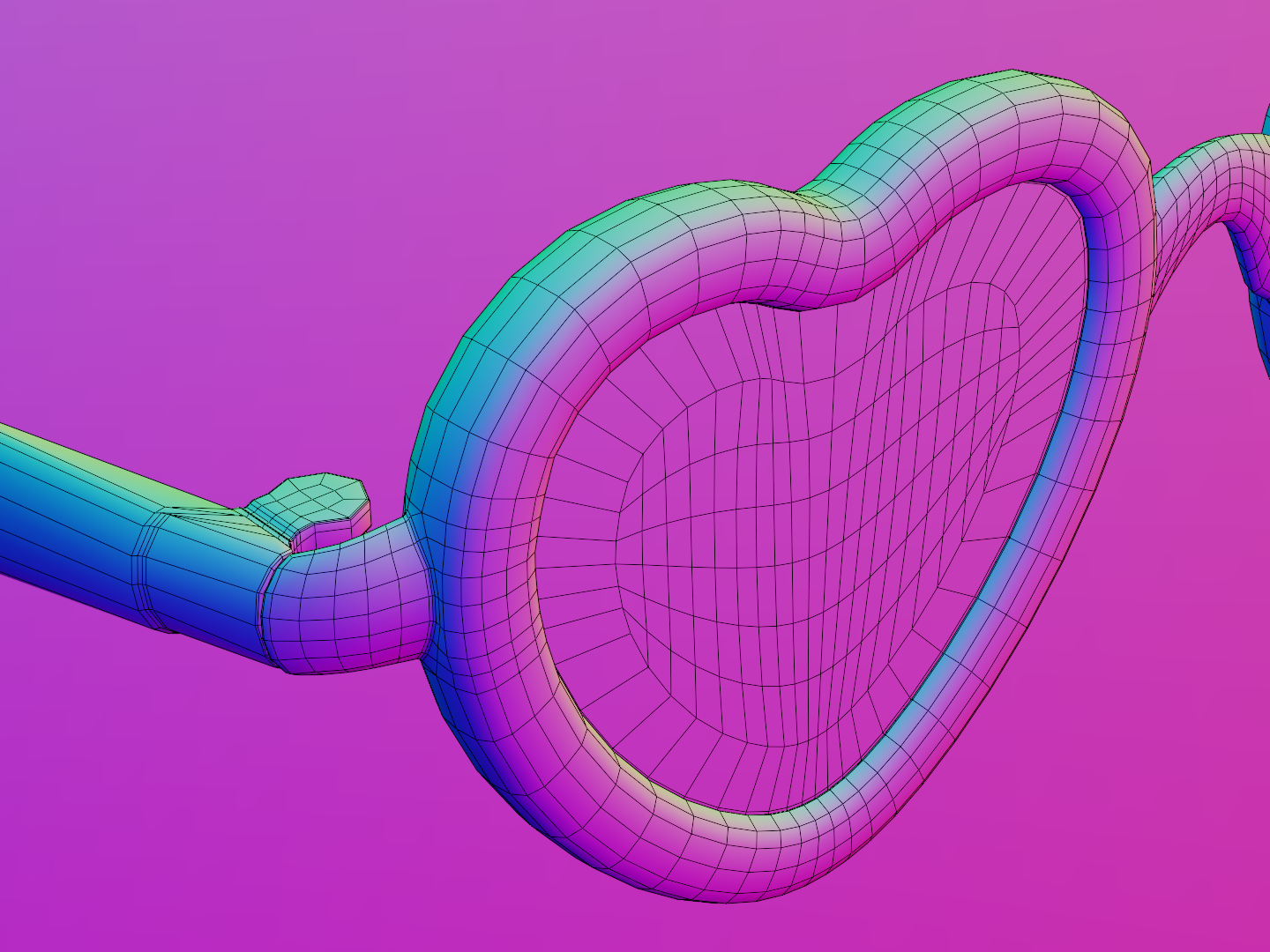 Heart shaped sunshades 3D model